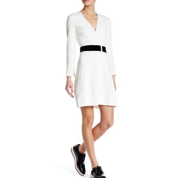 𝅺A.L.C. Carter crepe zip front belted dress - Picture 1 of 5